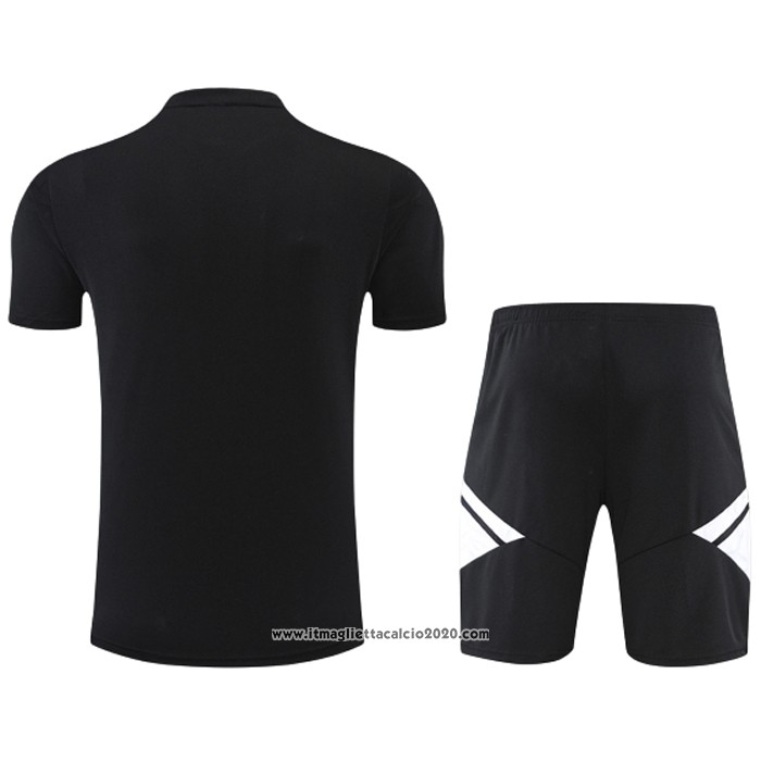 Tuta da Track Juventus Manica Corta 2022 2023 Nero - Pantalon Corto